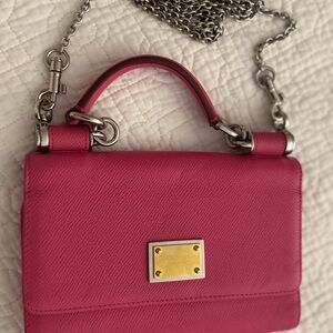 Dolce & Gabbana Pink Crossbody Bag with Metallic Accents
